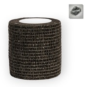 Taśma piłkarska do getrów czarna FootZone r. 5cm/450cm