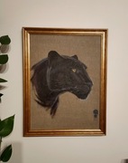 Pantera, olej na płótnie, Boho, 