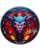 2024 USA Amerykański Orzeł - WITRAŻ - KOSZMAR - 1oz. srebro Ag.999 w etui 