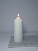 Świeca sojowa ręcznie robiona wolnostojąca 190 g filar ryflowany MALVHOME