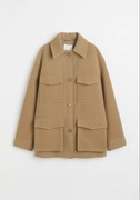 H&M kurtka shacket cargo oversize karmelowa boyfriend bosmanka barn boho L