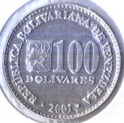 WENEZUELA 100 boliwarów 2001, Y# 83, AU