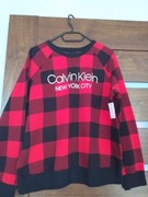 Calvin Klein bluza w czerwono czarna krata roz S