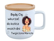Kubek z nadrukiem „Będę Cię wkurwiać ...”prezent personalizacja Walentynki 