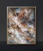 Abstrakcja,struktura,olej, 80x100cm, Monika Seroka