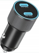 Ładowarka Samochodowa 40W 2x USB-C Szybka PD QC LED 12V/24V