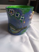 Ceramiczna donica- rękodzieło