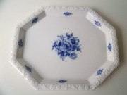 Rosenthal  Selb Bavaria Biala Maria kobaltowa roza Tablet Rarytas ok 1920r