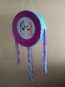 Zestaw  piniata pies Bluey i Bingo kij+imie 