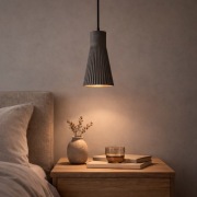 Betonowa lampa wisząca ryflowana–downlight –handmade loft.Industrial.Kolory