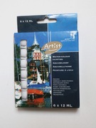 Farby akwarelowe  6 kolorów po 12 ml