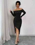 Damska sukienka z odkrytymi ramionami 