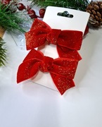 Eleganckie czerwone spinki do włosów