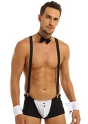 Walentynki Strój Kelnera z szelkami rozmiar L