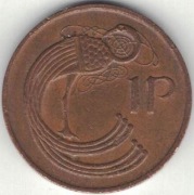 Irlandia 1 penny pens 1986 - 20,32 mm - nr 3