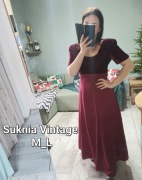 Retro Suknia Vintage M L 