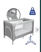 Łóżeczko turystyczne kojec smiki szare