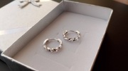 Kolczyki kółeczka skręcane 1.2cm srebro 925 grubość ok 3mm