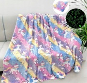 Koc Świecący w Ciemności Jednorożec Kolorowa Tęcza 