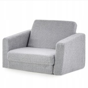 Sofa Costway 60 x 105 cm tkanina odcienie szarości