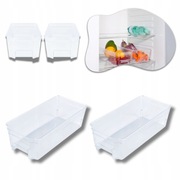 Organizery Do Lodówki Na Żywność Jedzenie 2x 3l Przezroczyste 31x14x9cm