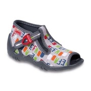 nowe BEFADO 23 sandały kapcie literki odkryte palce sandałki chłopięce 