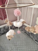 Karuzela do łóżeczka szydełko owieczka handmade