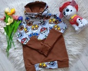 Nowa wiosenna Bluza handmade z kominem dla fanów bajki Psi Patrol r.110/116