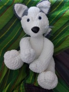 Maskotka pluszowa pluszak do przytulania pies piesek husky 