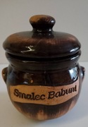 Kamionka garnuszek z pokrywką na dzień babci  "smalec babuni" 