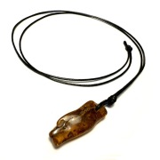 Fiolekart - biżuteria artystyczna, Naszyjnik z bursztynem 