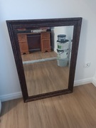 Duże lustro zloto-miedziane gruba rama 75x103cm