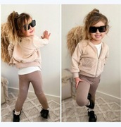 Bluza NUNU r.140-146 beżowy miś 