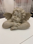 Biało-szara figurka/popiersie aniołka 