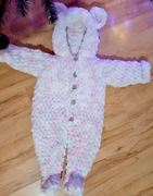 Kombinezon zniemowlęcy handmade, puszysty miękki hypoalergiczny 