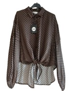 Miho's Satynowa koszula wiązana