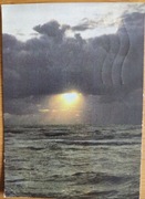 (BAŁTYK)  Zachód słońca nad morzem