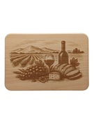 DREWNIANA DESKA ŚNIADANIOWA BUKOWA OLEJOWANA 22X15 CHLEB I WINO