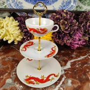 Etażerka 3-poziomowa z filiżanką - Smoki - Seltmann Weiden Bavaria #1