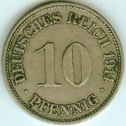 10 PFENNIG 1914 G - piękny stan !!!