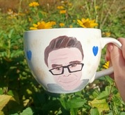 Kubek karykatura ręcznie malowana, ze 