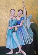 Baletnice- obraz akrylowy na płótnie 