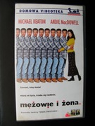 VHS: Mężowie i żona - Michael Keaton, Andie MacDowell, polski lektor, BDB