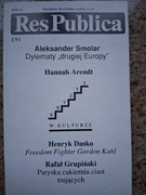Res Publica nr 39 (1/1991) Hannah Arendt; Narody Litwy historycznej
