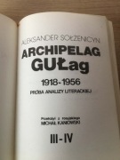 Archipelag gułag 1918/1956 solzenicyn Paryż 1989 rok 500 egzemplarzy
