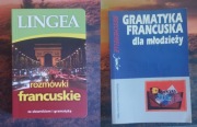 Nauka francuskiego - 2 książki | Rozmówki plus gramatyka 