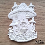 Domek wróżek grzybek figurka do malowania dla dzieci magnes z masy