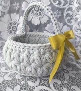 Koszyk wielkanocny ze sznurka, handmade 
