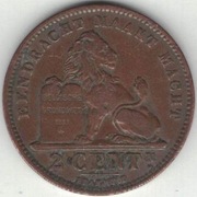 Belgia 2 centymy centimes 1905 Der - 21,5 mm