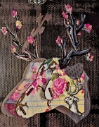  Dizajnerskie Poroże Jelenia z papieru. Jeleń trofeum z papieru.